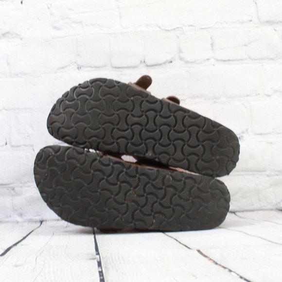 Birkis By Birkenstock Nepal Criss-Cross Double Buckle Strap Sandals M 5 L 7 - Picture 9 of 9